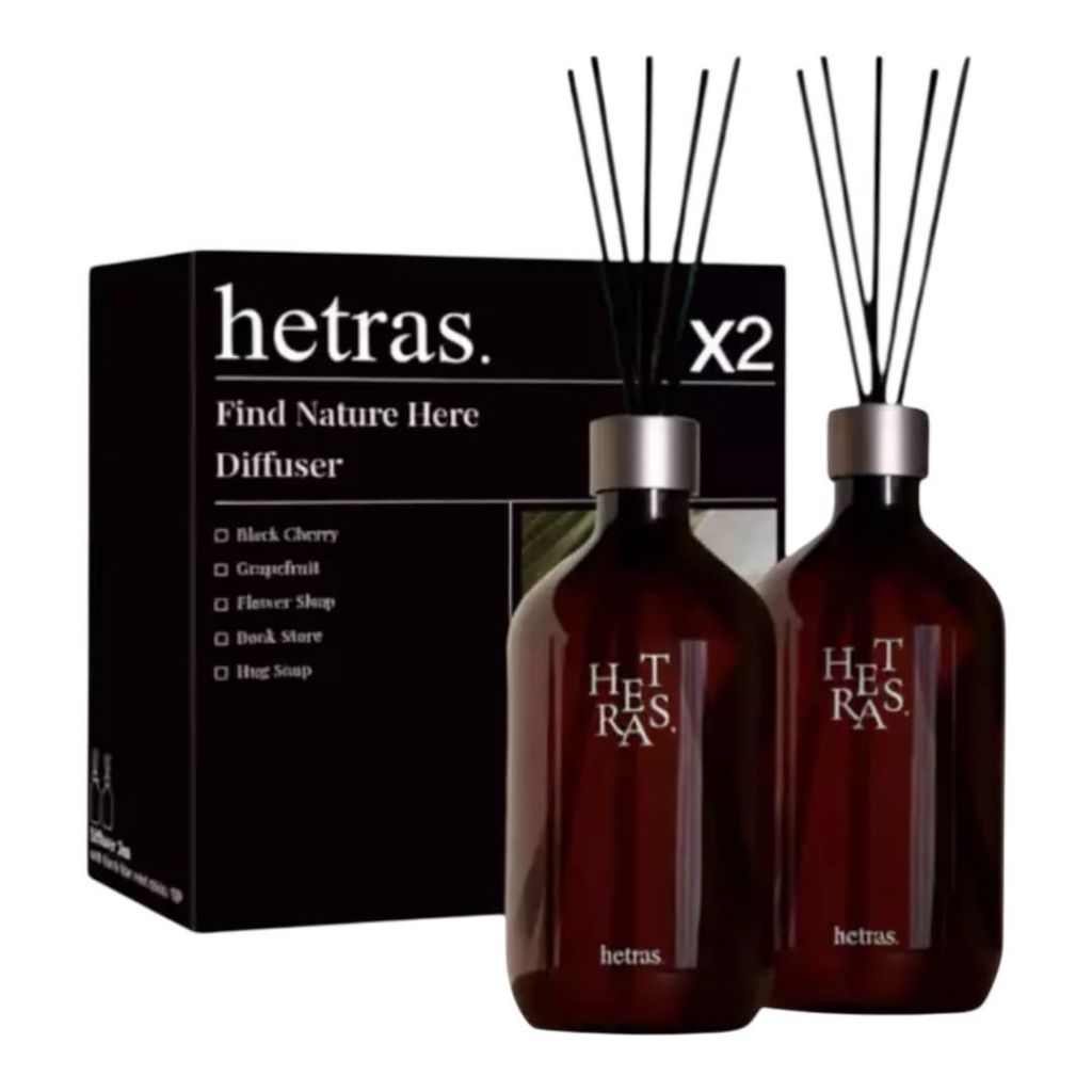 แท้💯พร้อมส่ง⚡️ก้านไม้หอม hotel wood แบรนด์ Hetras แบรนด์เครื่องหอมยอดขายอันดับหนึ่งในเกาหลีใต้ 1ขวด 500ml  มี2ขวดในกล่อง