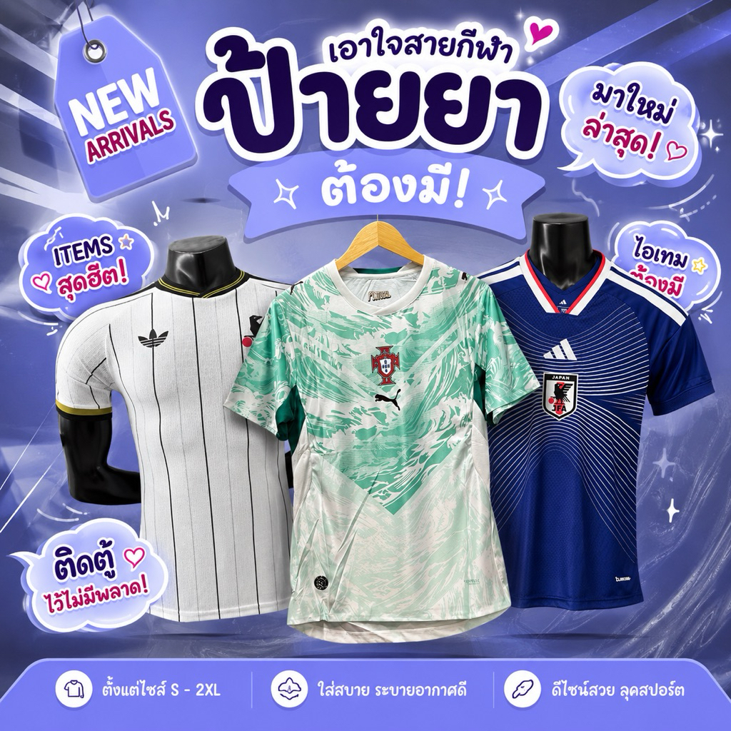 เสื้อกีฬา Player รุ่น Active Fit Sport ใส่สบา