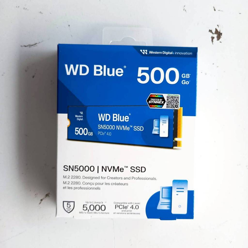 SSD  M.2  NVME  500GB  WD  BLUE  SN5000  Pcle 4.0  *ใหม่ยังไม่แกะซิล  ประกัน Advice  03/2031*