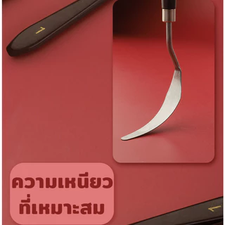 MIZOO ชุดเกรียงปาดสีน้ำมันปลายแหลม สแตนเลส 5 แบบ อุปกรณ์ผสมสีวาดรูป