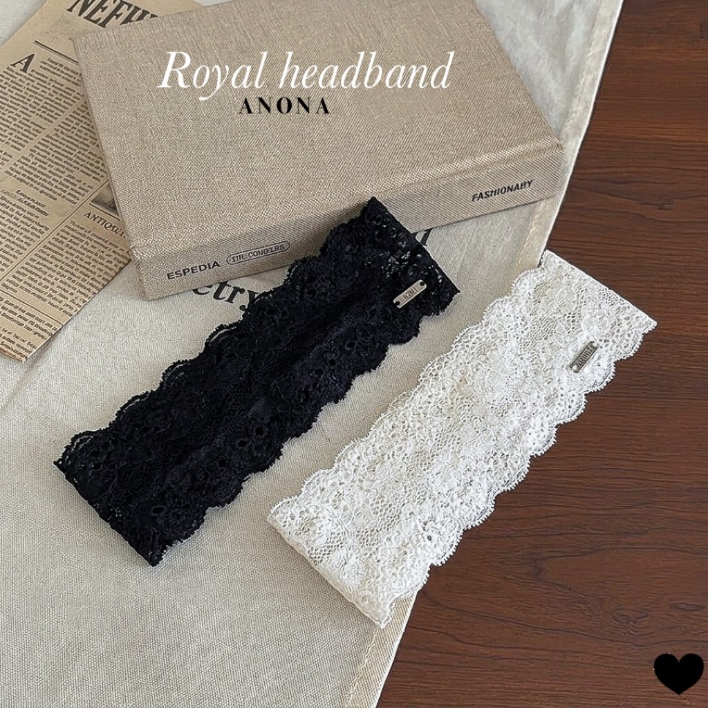 Royal headband ที่คาดผมลูกไม้ติดอะไหล่