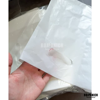 [[ถุงหูเจาะ-สีพื้น]] 1Kg. สีขาว ขยายข้าง ถุงพลาสติกมินิมอล ห่อใหญ่ สีเรียบ