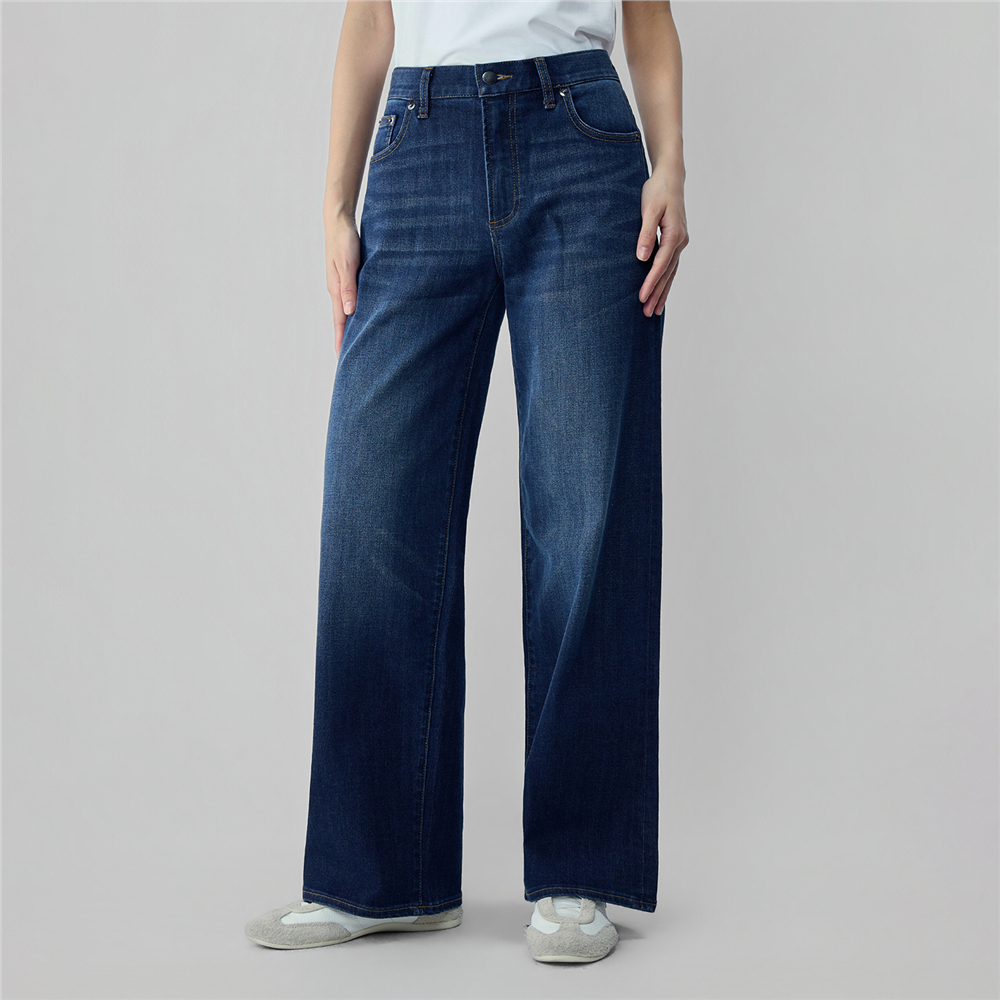 GIORDANO กางเกงยีนส์ผู้หญิง Women's High Waist Denim 05416053