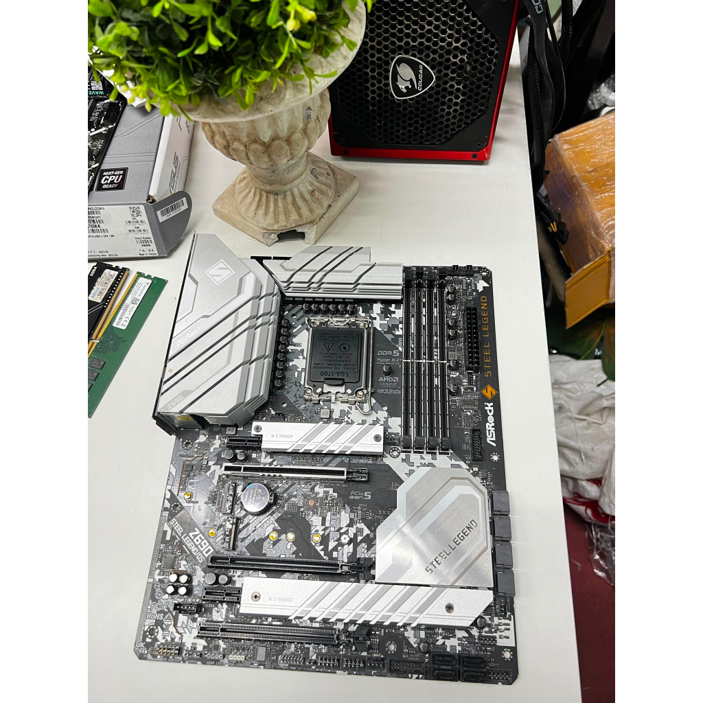MAINBOARD 1700 ASROCK Z690 STEEL LEGEND ddr5 ไม่มีกล่อง ประกันร้าน พร้อมใช้งาน