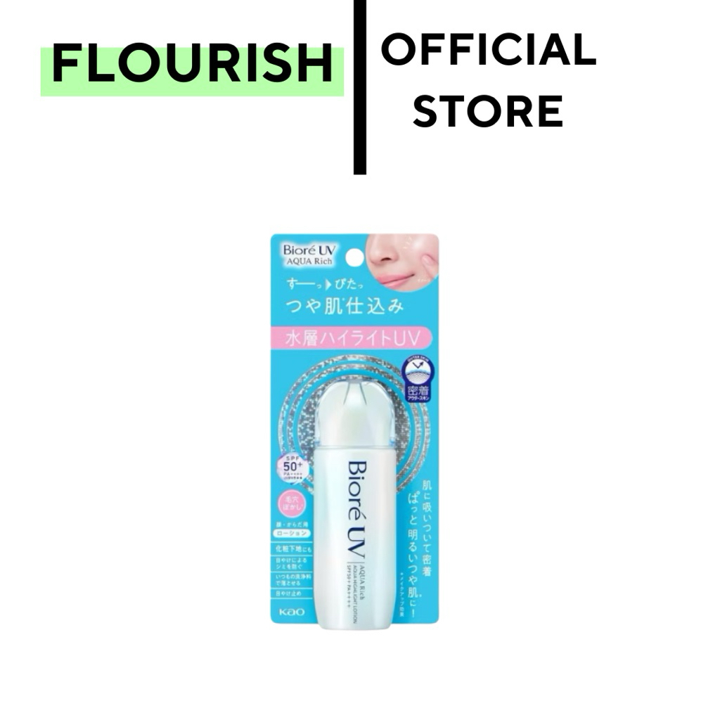 Biore UV Aqua Rich Aqua Highlight Lotion ครีมกันแดดเนื้อโลชั่นน้ำตบ