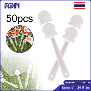 50ชิ้น ด้ามพัดพลาสติก DIY ที่จับพัดลม ที่จับพัดลมมือขนาดเล็กโปร่งใส,อุปกรณ์เสริมพัดลมพลาสติกแบบพกพา