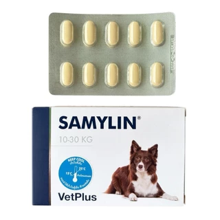 Samylin Medium Breed Tablets อาหารเสริมโปรตีน สุนัขพันธุ์กลางชนิดเม็ด 1 กล่อง บรรจุ 30 เม็ด