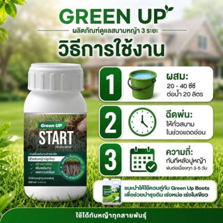 Green UP START สำหรับหญ้าปลูกใหม่ หลังตัดหญ้า เร่งรากหญ้า หญ้าติดดี ฟื้นตัวไว แก้หญ้าโทรมหน้าร้อน