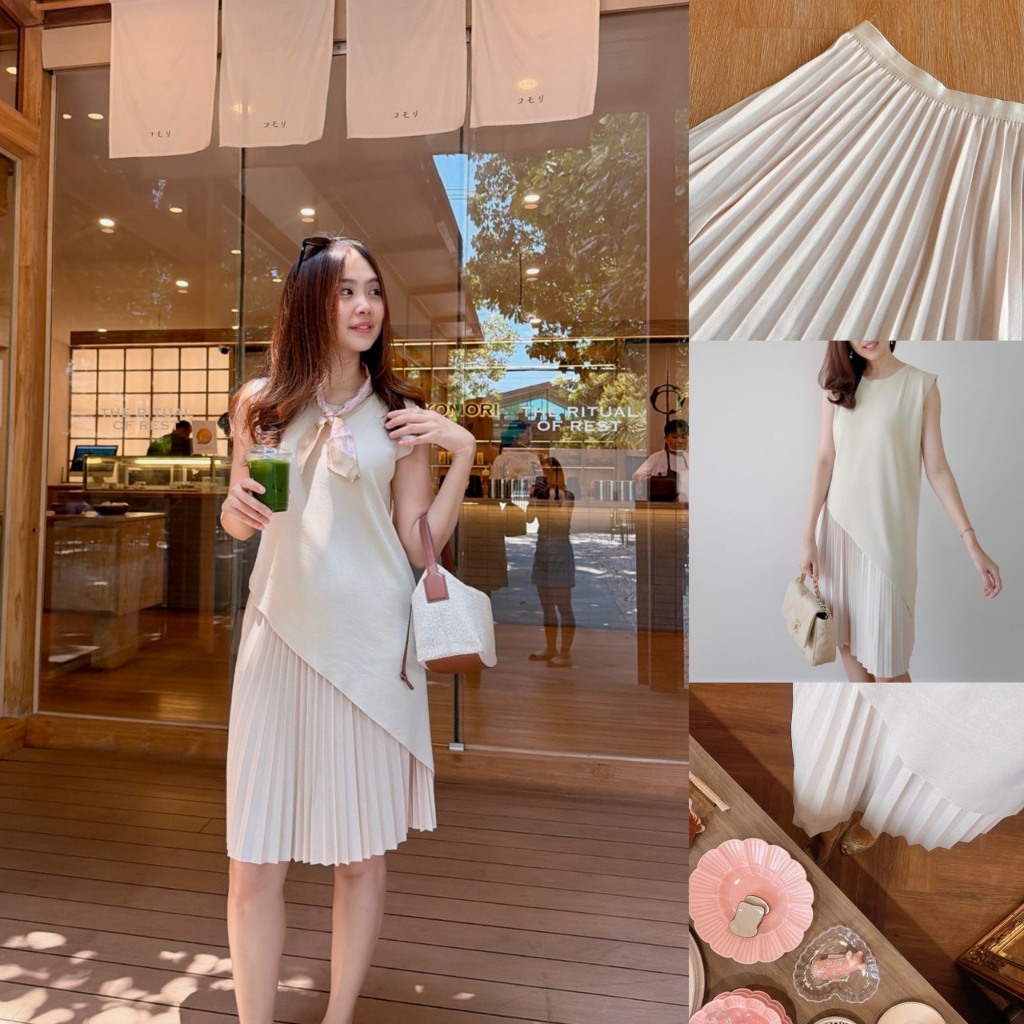 french pleat set เซตนี้ใส่แล้วดูเป็นลูกคุณทันที แบบเรียบแต่แพงมาก