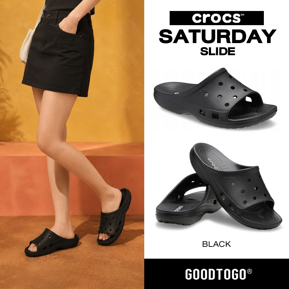 Crocs รองเท้าแตะ Saturday Slide รหัสสินค้า 213298-001