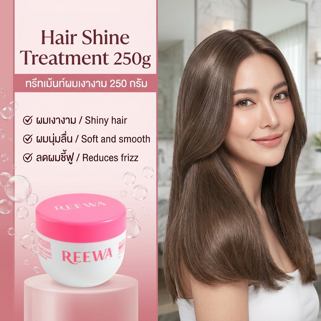 ║REEWA Hya Spa Shiny Hair - ทรีทเม้นท์เคลือบเงา║ 250ก.