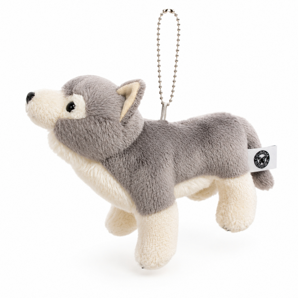 พวงกุญแจลูกสุนัขฮัสกี้ Husky Puppy Keychain ตุ๊กตาห้อยกระเป๋า นุ่มนิ่ม น่ารัก ของขวัญ
