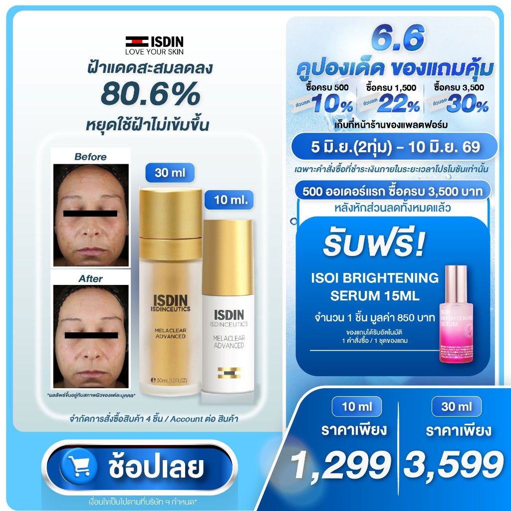ISDINCEUTICS MELACLEAR ADVANCEDอีสดินซูติกส์ เมลาเคลียร์ แอดวานซ์