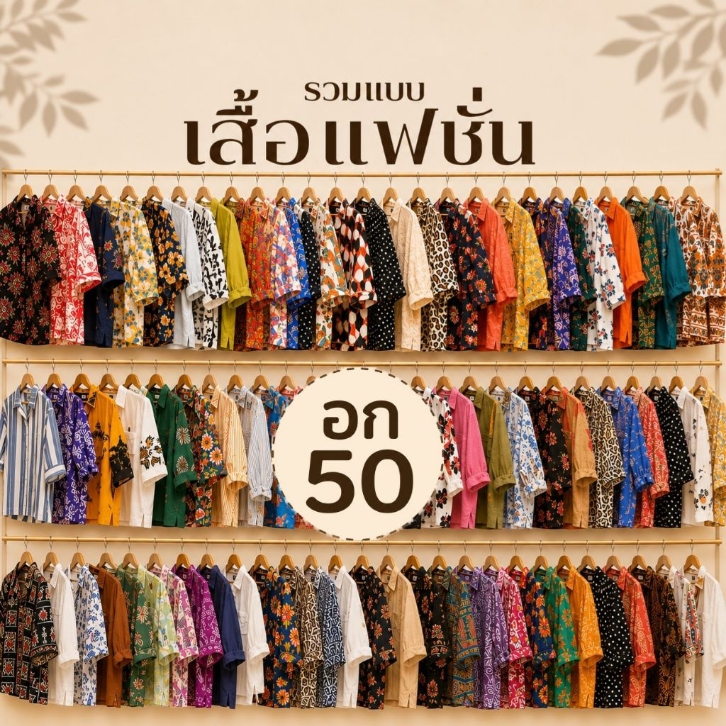 🌻 รวมแบบ อก 50"เสื้อแฟชั่น สาวอวบ โอเวอร์ไซส์ 🌻งานแบรนด์สวยใหม่ คัดเกรดพรีเมี่ยม 🌻(FA501)