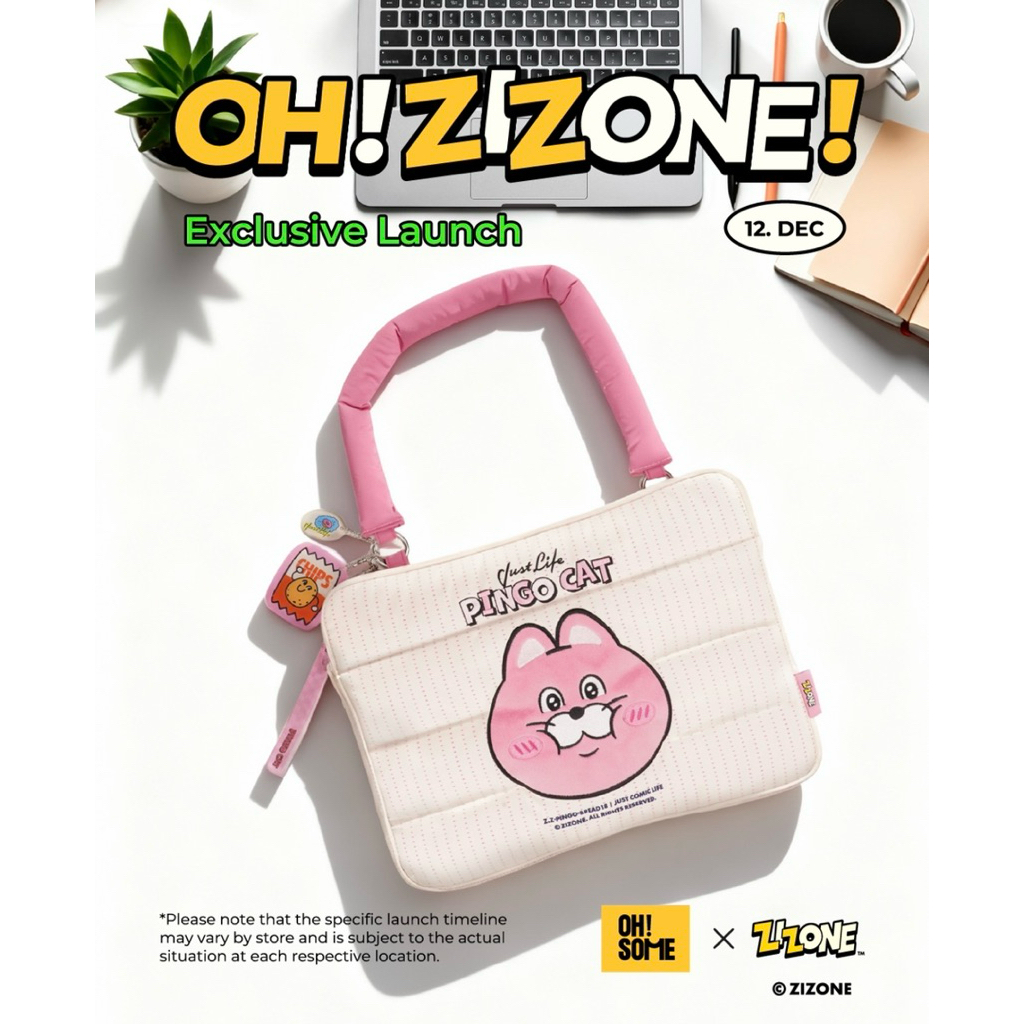 NEW‼️กระเป๋าใส่แล็ปท็อปรุ่นพิเศษ Zizone สีชมพู