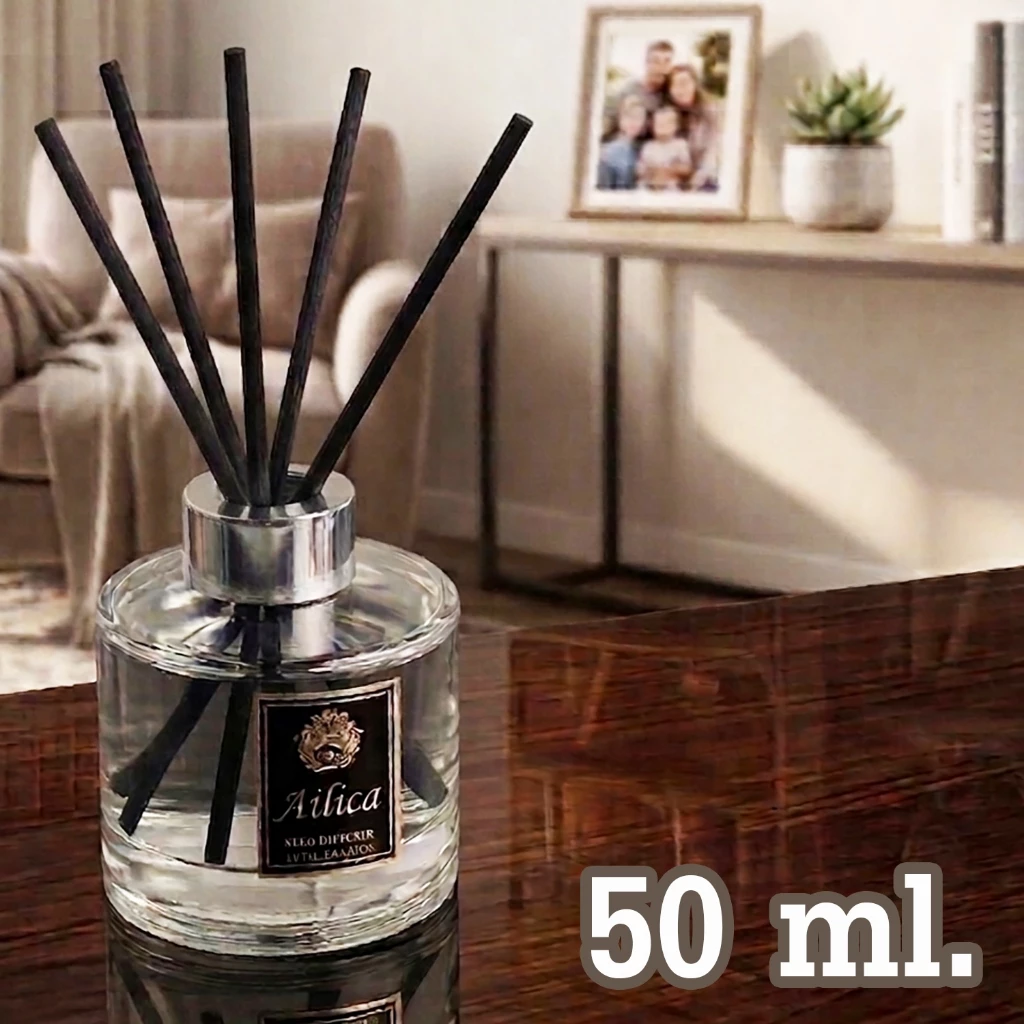 AiLica ก้านไม้หอม ขนาด 50 ml กลิ่นโรงแรมหรู น้ำหอมปรับอากาศ ใช้ได้นาน 1-2เดือน Reed Diffuser