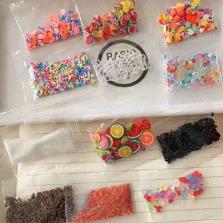 ฟีโม่ เกล็ดน้ำตาลปลอม เรซิ่น ตกแต่งเคส แต่งเล็บ อุปกรณ์ต่างๆ DIY 1 ถุง ห้ามรับประทาน