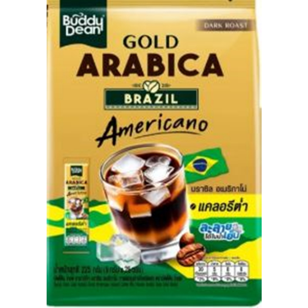 Buddy Dean Gold Arabica Brazil (Instant Americano Coffee) 225 grams. 25 Sachets