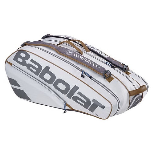 Babolat กระเป๋าเทนนิส RH9 Pure Wimbledon 2026 Tennis Bag | White/Dark Beige ( 751240 )