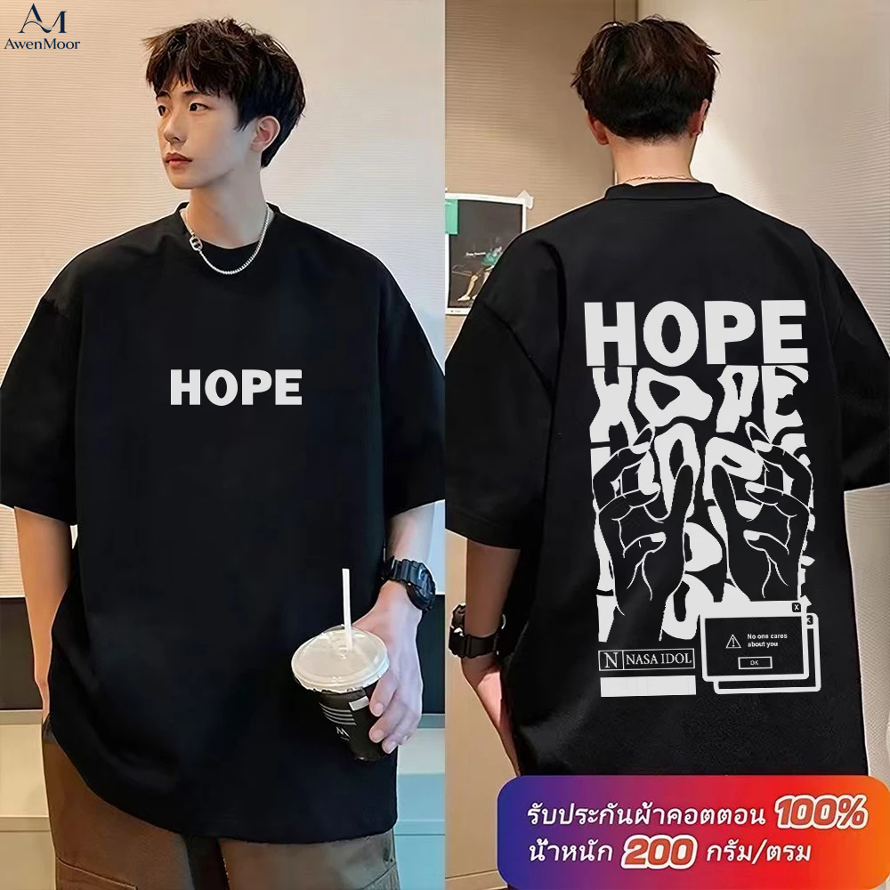 เสื้อเชิ้ตแขนสั้นแนวสตรีทแฟชั่นสำหรับผู้ชาย oversize ใส่ได้หลากหลาย คอปกกลม ลำลอง เหมาะกับฤดูร้อน