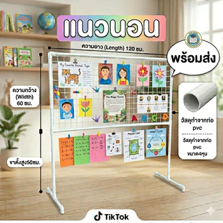 ขาตั้งสื่อการสอนพร้อมตะแกรง(พร้อมส่ง)ขนาดตะแกรง60x120ซม.