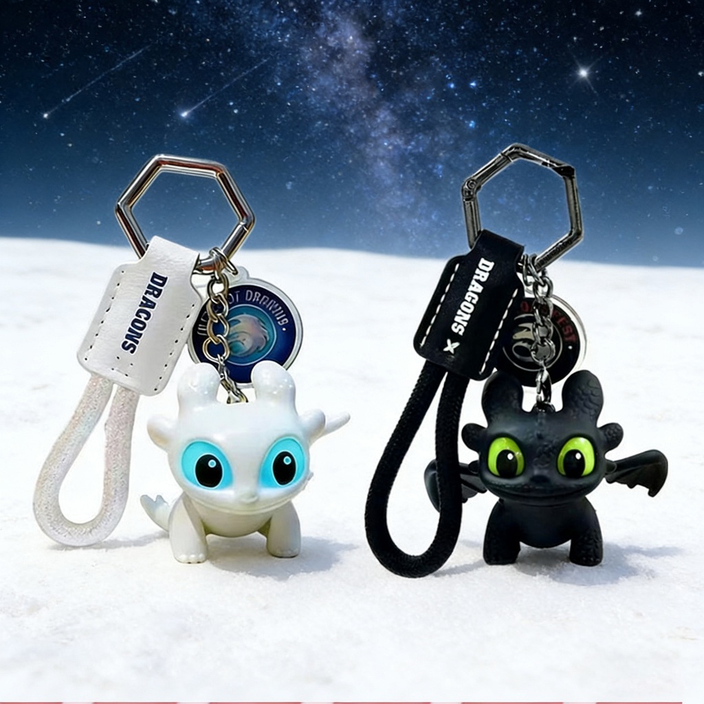 จัดส่งภายใน 24 ชั่วโมง How to Train Your Dragon Toothless The wings can move keychain พวงกุญแจเรืองแสง มีหลายสีให้เลือก