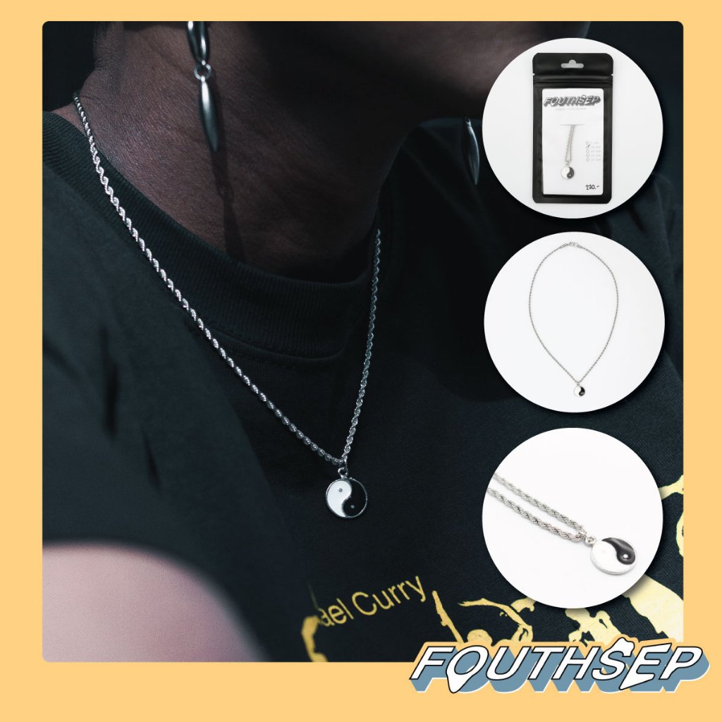Fouthsep - Yin-Yang Necklace สร้อยสแตนเลส