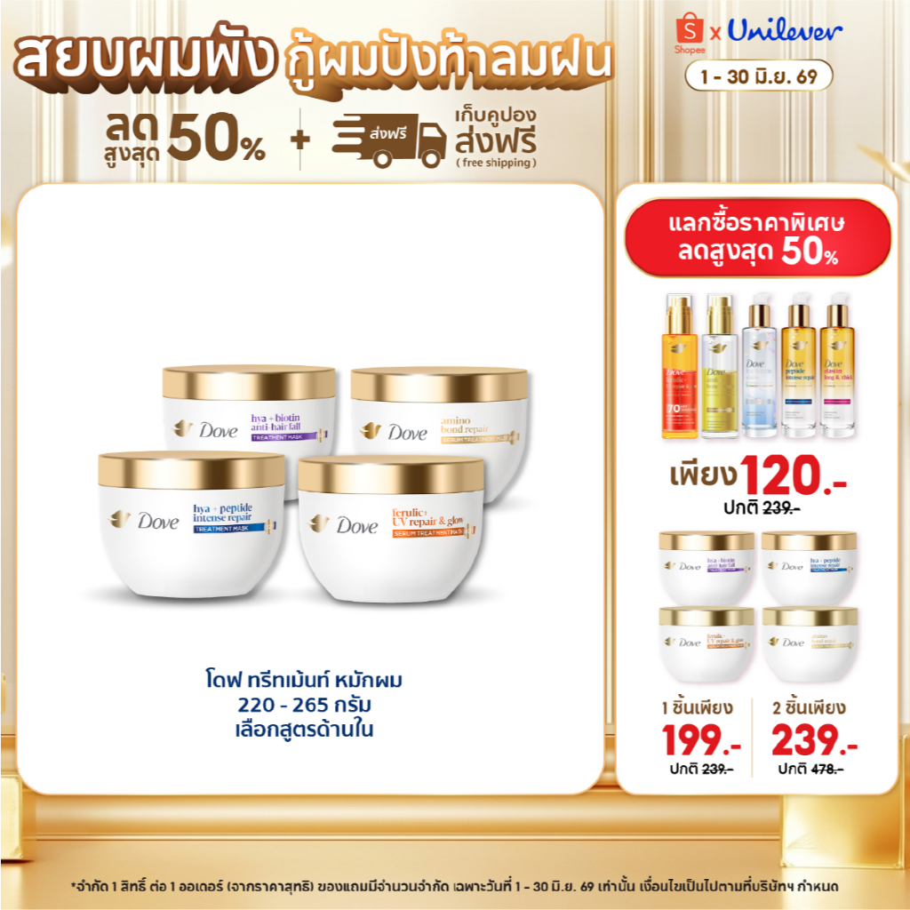 ป้ายยา! มาส์กผม Dove Treatment Mask ตัวช่วยกู้ผมเสียให้กลับมาสวยมีชีวิตชีวา ✨
