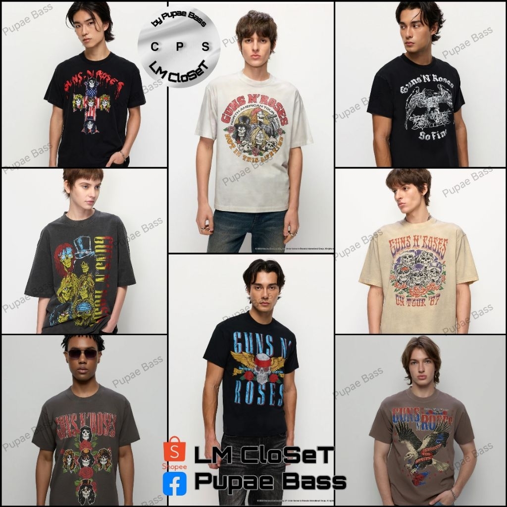 เสื้อวง Guns n' roses collaborate with CPS Chaps ของใหม่ ของแท้ 100% ป้ายแท็กครบ ผ้าฟอกรุ่นลิมิเต็ด ผลิตจำนวนจำกัด