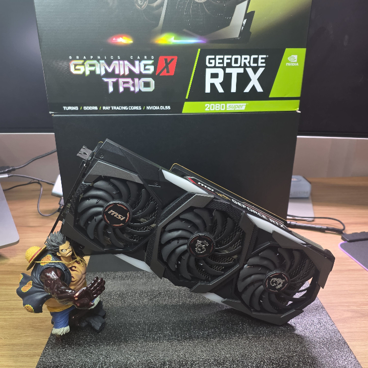 MSI RTX 2080 Super Gaming X Trio 8GB การ์ดจอมือสอง 3 พัดลม เล่นเกม ตัดต่อ AI