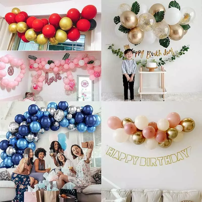 ลูกโป่งเมทัลลิก ลูกโป่งมุก โครเมี่ยม จัดซุ้มปาร์ตี้ Balloon Garland DIY PT-6 thumbnail 8