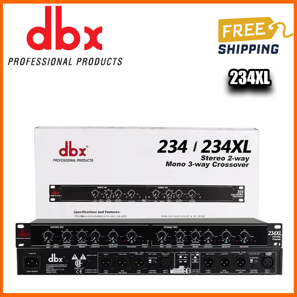 DBX 234XL  ครอสโอเวอร์, 50 60Hertz 4 Way Mono Audio Equalizer สําหรับการแสดงบนเวทีกลางแจ้ง