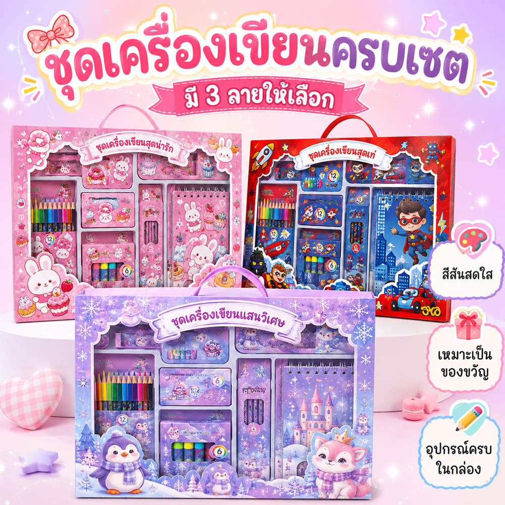 ชุดวาดภาพระบายสี เครื่องเขียนเด็ก ชุดระบายสี อุปกรณ์เครื่องเขียน
