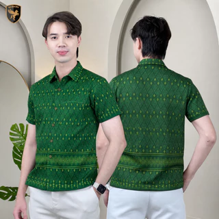 MAWIN เสื้อเชิ๊ตลายไทย จุลมาศ ใส่ได้ทั้งผู้ชายและผู้หญิง