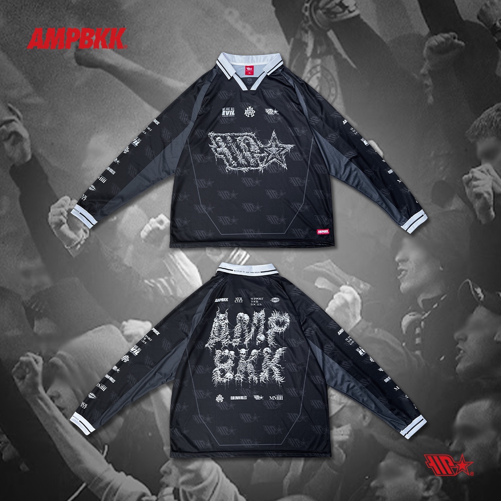 A.M.P. “DEATH LOGO” L/S FOOTBALL JERSEY