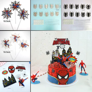 ป้ายปักเค้กสไปเดอร์แมน #3 🕷️🕷️🕷️ ป้ายปักเค้กซูเปอร์ฮีโร่ 🕷️🕷️🕷️ // 🛒สินค้าพร้อมส่งจากไทยนะคะ🛒