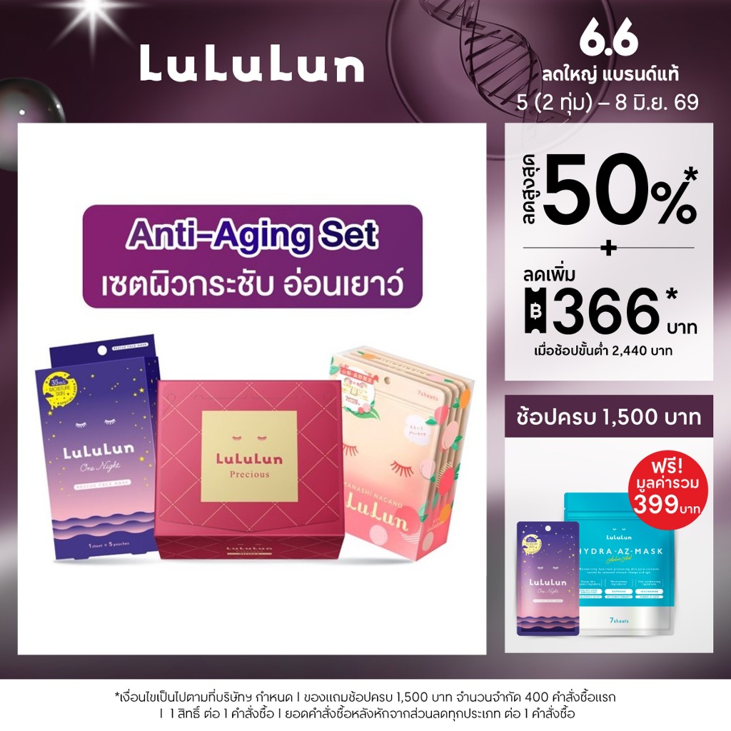 LuLuLun  ANTI - AGING SET ชุดเซตผิวกระชับ แลดูอ่อนเยาว์
