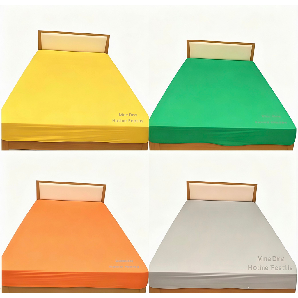 ผ้าปูที่นอนเดี่ยวสีพื้น ผ้าปูที่นอนสีพื้นทอลายเรียบ