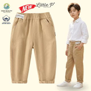 🌟🇹🇭 ส่งด่วน🌟 ใหม่ กางเกงขายาวเด็กชาย กางเกงเด็ก ผ้า Cotton นุ่ม สบาย เข้ากับทุกสี อายุ 7-10 ปี