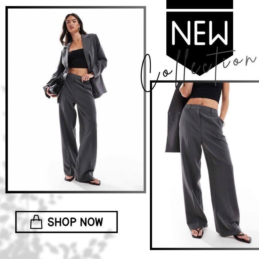 กางเกงขายาวทรงทำงานมีตะขอหน้า Vero Moda