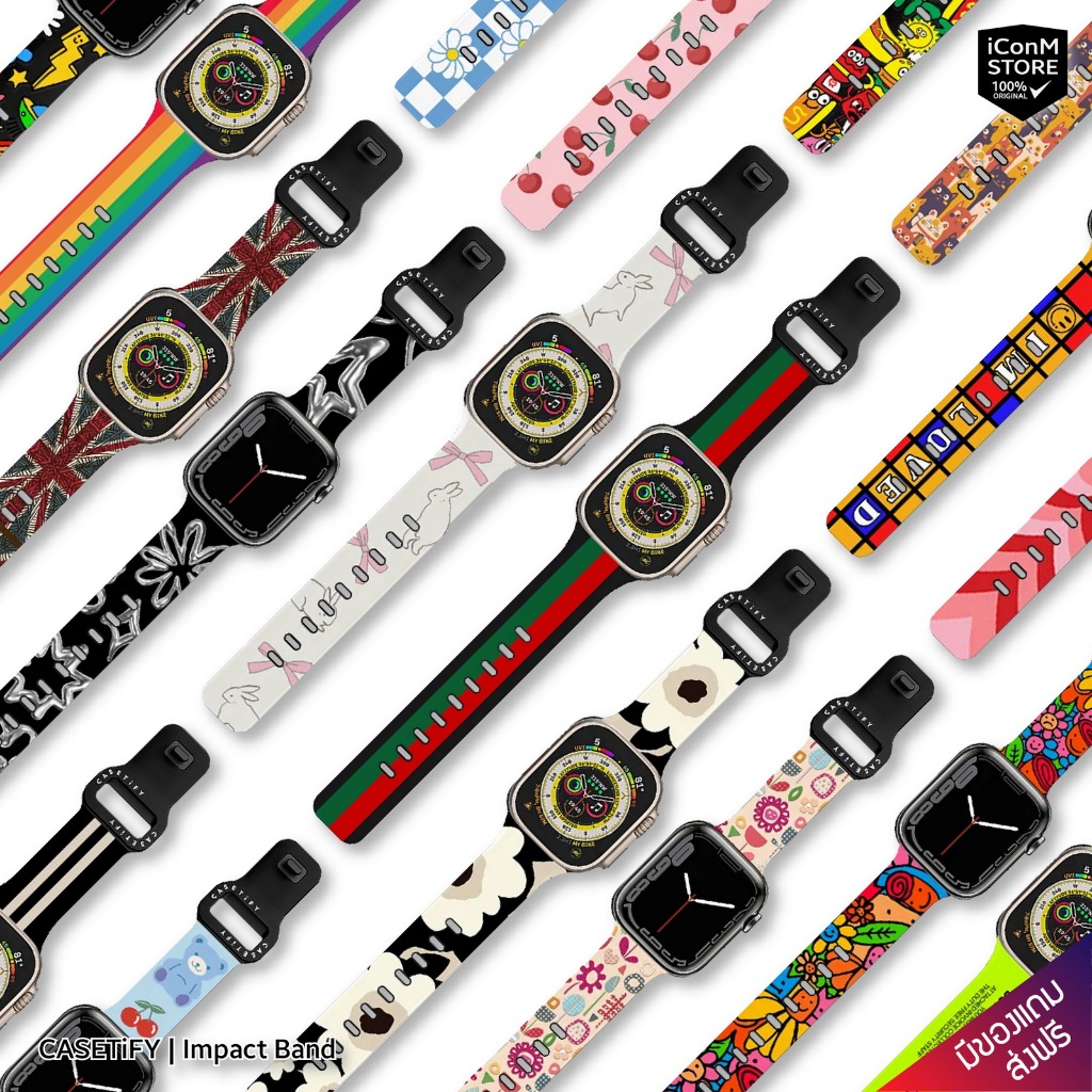 [Pre-Order/พร้อมส่ง] CASETiFY Impact Band สายนาฬิกาสำหรับ Apple Watch Ultra 3-1, 11-1, SE 3-1 Series [ผ่อน0% มีของแถม]