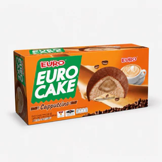 ยูโร่เค้ก Euro Cake ขนมเค้กสอดไส้ 7 รสชาติ 1 กล่อง 12 ชิ้น ราคาส่ง