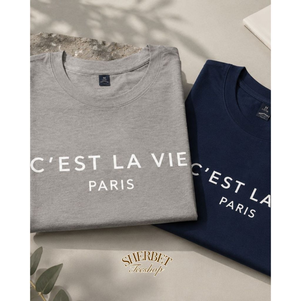 sherbettee  |เสื้อยืด ลาย c’est la vie paris