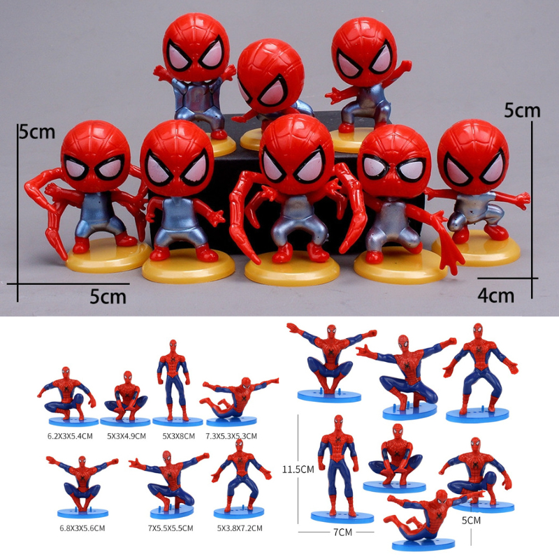 โมเดลสไปเดอร์แมน 🕷️Spiderman🕷️ 1 เซ็ต 7 แบบ (วัสดุพลาสติกน้ำหนักเบา) ราคาถูกสุดๆ // 🛒สินค้าพร้อมส่งนะคะ🛒