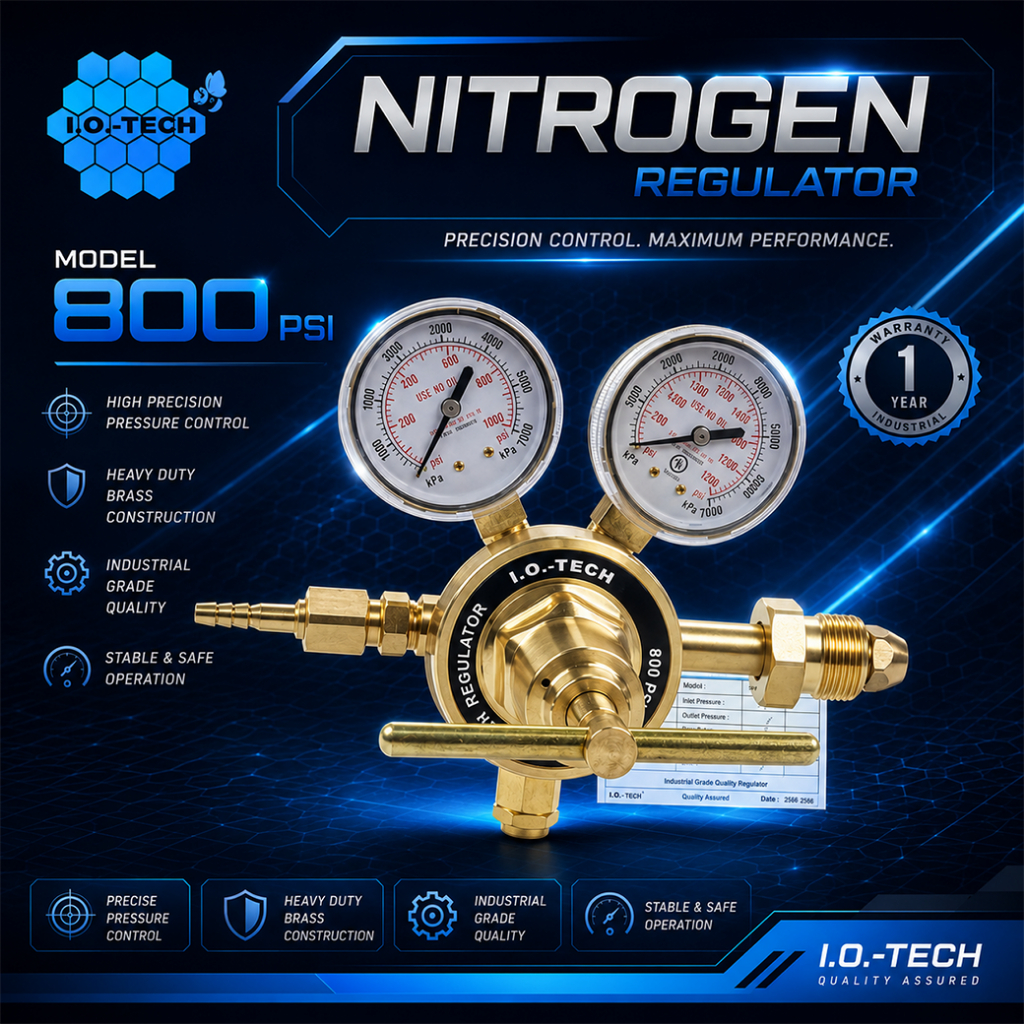 เกจ์ไนโตรเจน I.O.TECH IM-TECH รับแรงดันได้ถึง 800PSI :โอเคอะไหล่แอร์