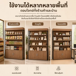 NestFil ชั้นวางของ ชั้นเหล็ก 80/100/120/140CM พร้อมตู้ เเข็งเเรงทนทาน ประกอบง่าย รับน้ำหนักได้ 800KG