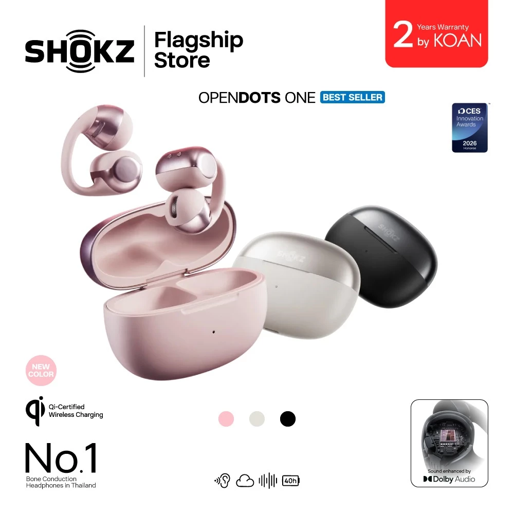 Shokz OpenDots One หูฟัง Open-Ear Clip-On ไร้สาย