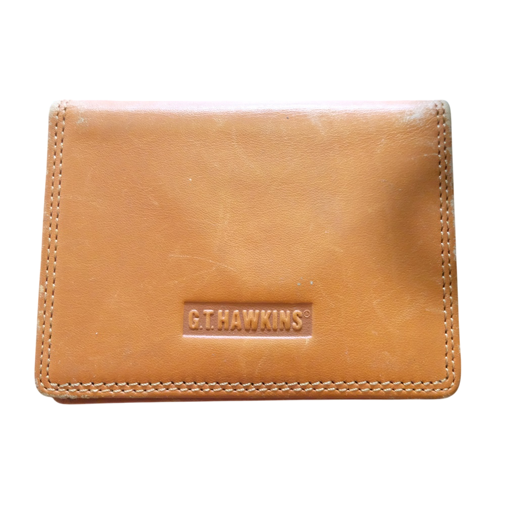 GT Hawkins Wallet กว้าง 4.5 นิ้ว ยาว 3 นิ้ว สีน้ำตาล