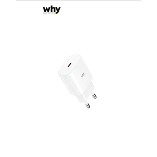 WHY หัวชาร์จ PD 25W Type-C ชาร์จไฟได้สูงสุด 3A ใช้กับ ไอโฟน สมาร์ทโฟน แท็บแล็ต มี มอก. ประกัน 1 ปี