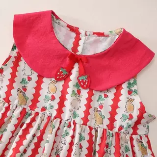 Hania Kids พร้อมส่ง ชุดเซ็ตเสื้อ+กางเกง ลายกระต่ายสตอเบอร์รี่ สไตล์เกาหลี ชุดเซ็ตสำหรับเด็กผู้หญิง K5125694